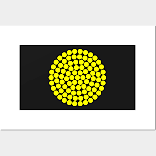 Circle Packing Yellow 91 Posters and Art